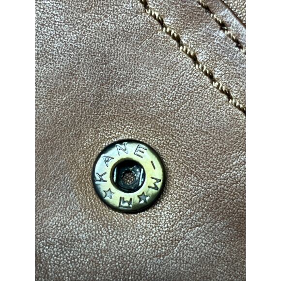 Kane M Leather Bi Fold Wallet Brown Snap Close - Picture 8 of 9